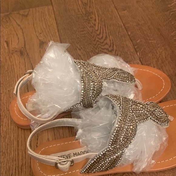 Steve Madden Beaded Gladiator Sandal Size 6.5 - Picture 2 of 3